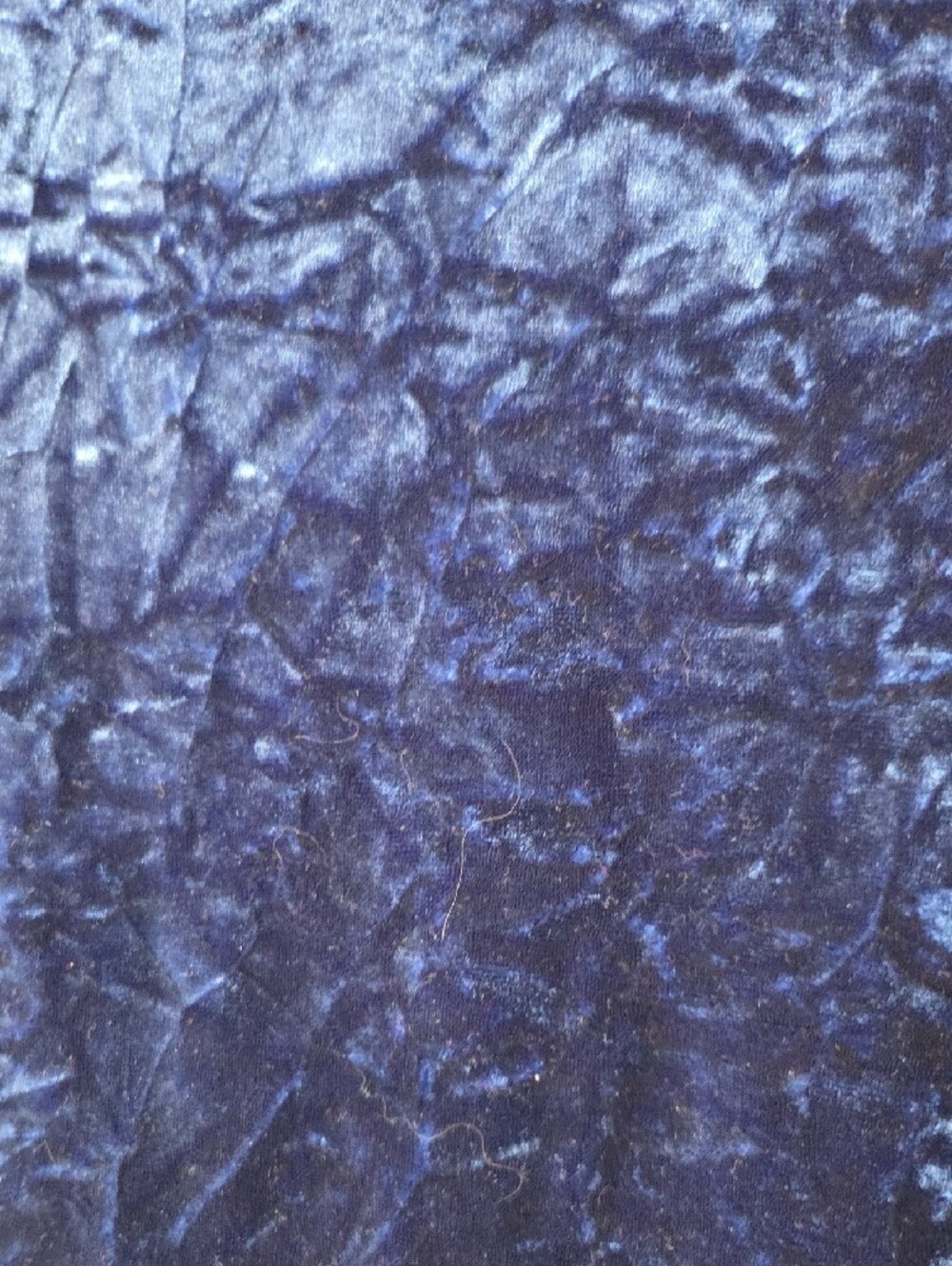 SNO SKINS Crushed Velvet Turtleneck Top - Cobalt Blue Size M - Picture 4 of 9